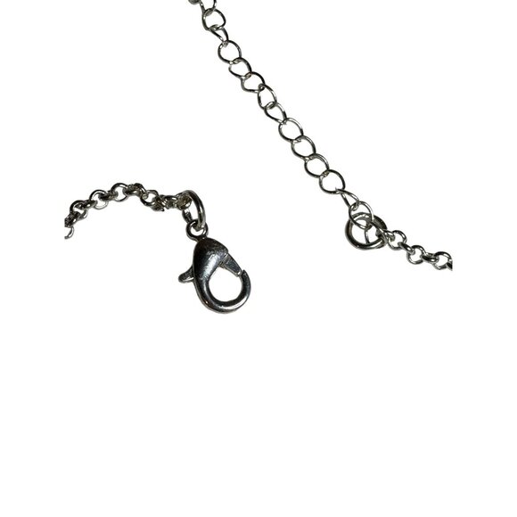 C est 1946 Medallion Necklace 31.5 in Silver Tone Chunky Lobster Claw Closure - Picture 5 of 5